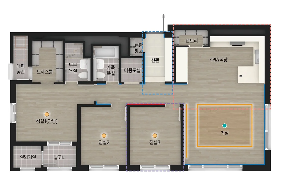 충정로역 자이르네 84B 평면도